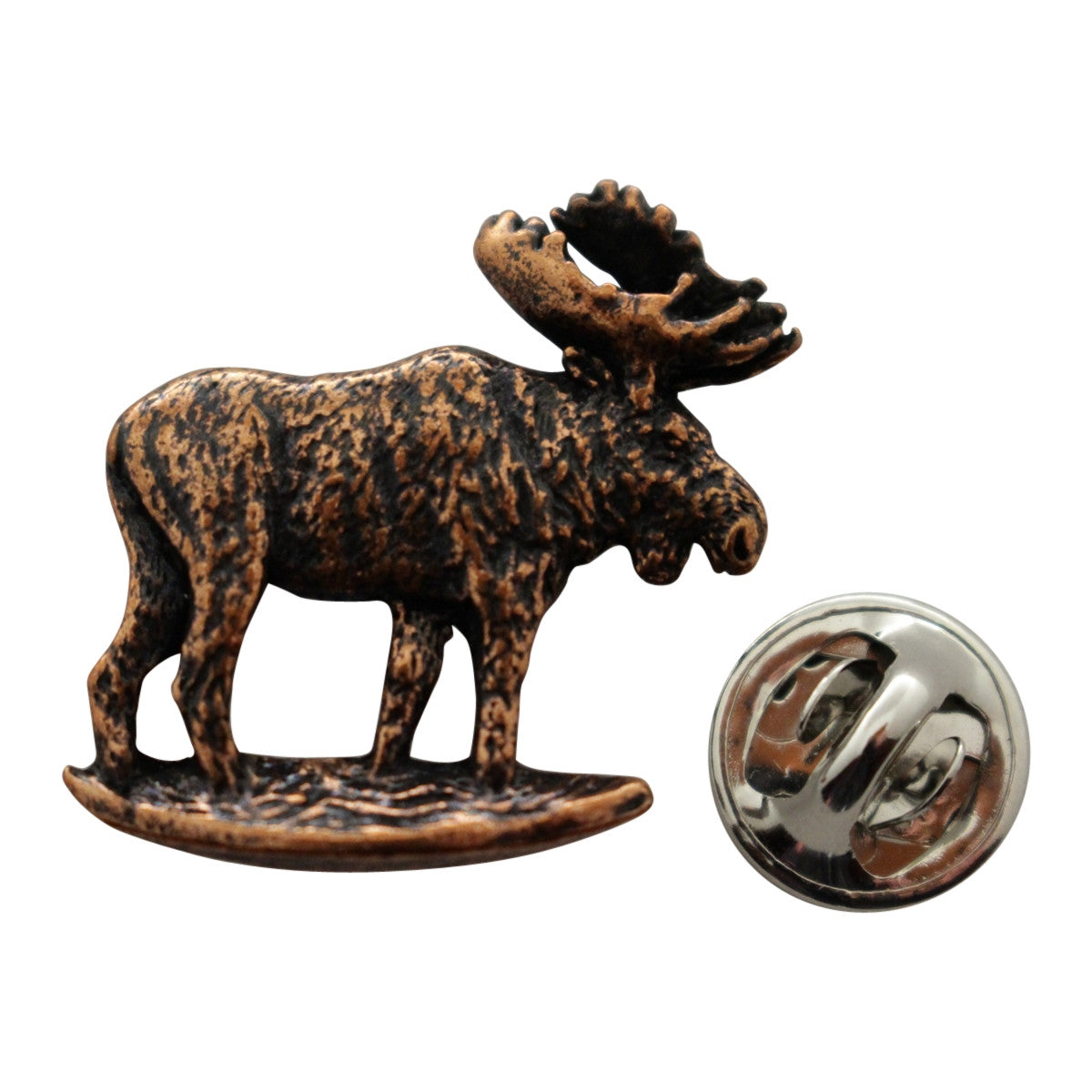 Moose Standing Pin ~ Antiqued Copper ~ Lapel Pin ~ Sarah's Treats & Treasures